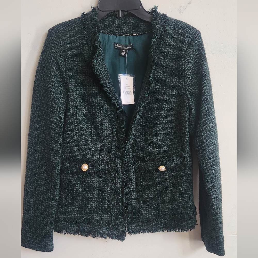 SAKS FIFTH AVENUETweed Long Sleeve Jacket